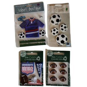 NWT Scrapbook Embelishments Theme: Football & Soccer